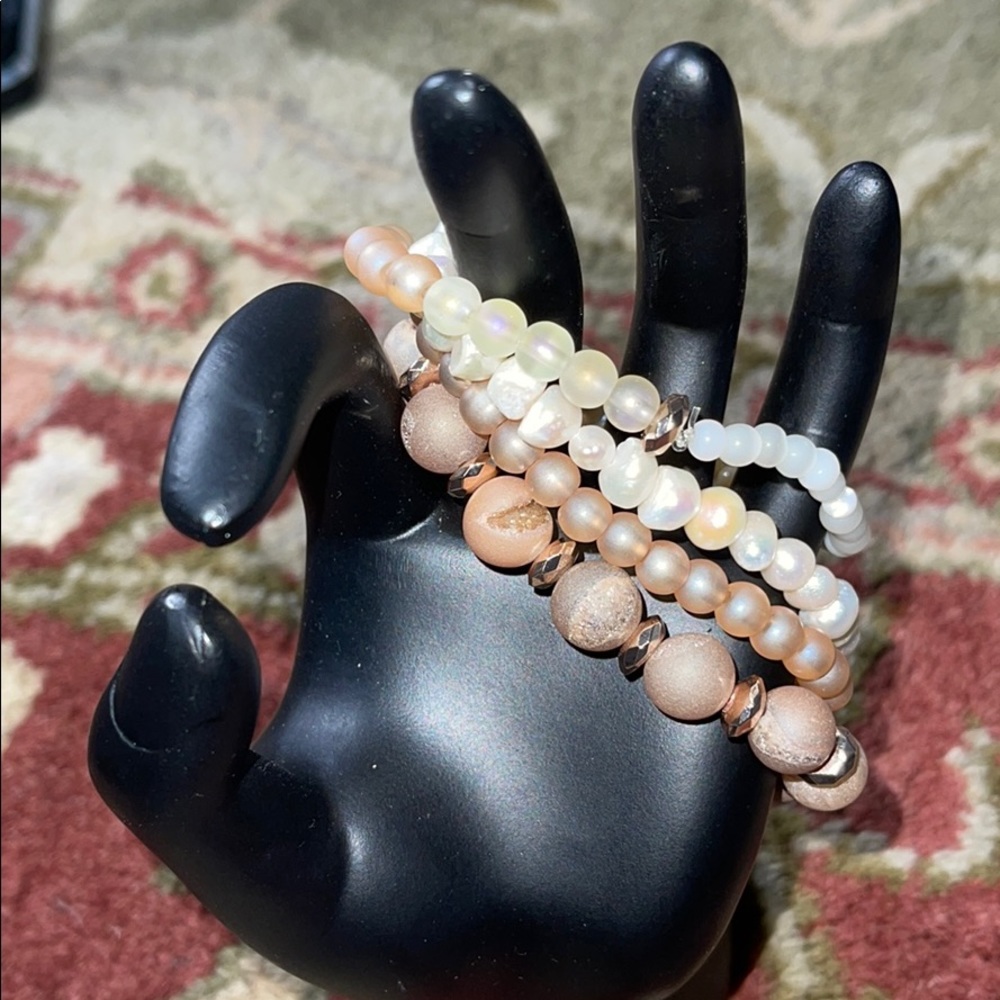 Druzy over you druzy and pearls stack